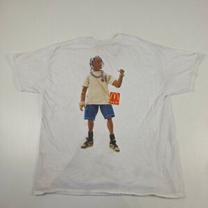 Cactus Jack McDonald’s Travis Scott Action Figure Distressed T Shirt White Large